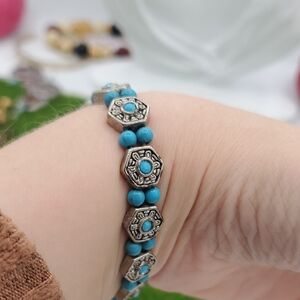 Aztec Turquoise Bracelet Stretch B3001
